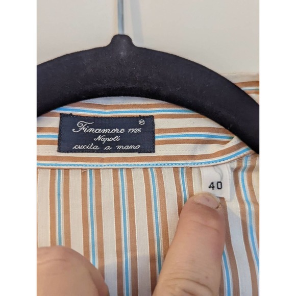 Finamore Napoli Women's Button Up Blouse Made in Italy Sz 40 US Size 6 - Picture 3 of 7